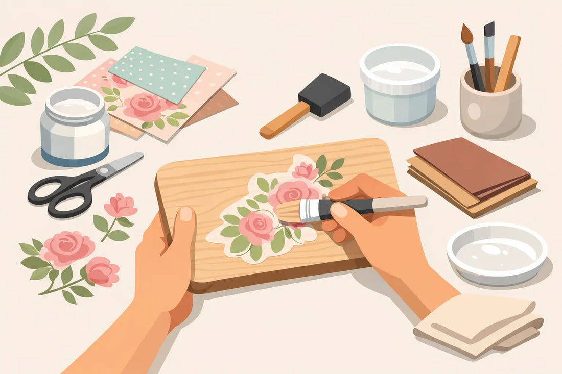 Tutorial decoupage su legno facile e pulito