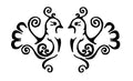 Stencil pavoncella sarda doppia Alizarinart
