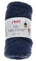Filato My macramè 100g blu melange
