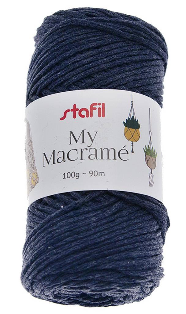 Filato My macramè 100g blu melange
