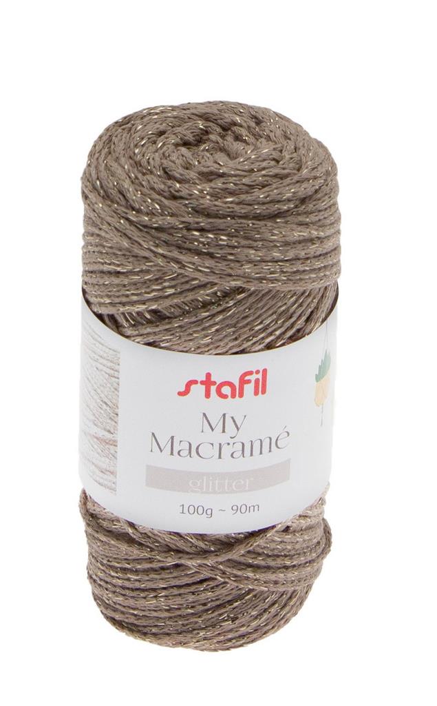 Filato My macramè glitter 100g - cammello