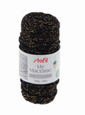 Filato My macramè glitter 100g - nero