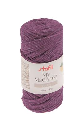 Filato My macramè glitter 100g - prugna