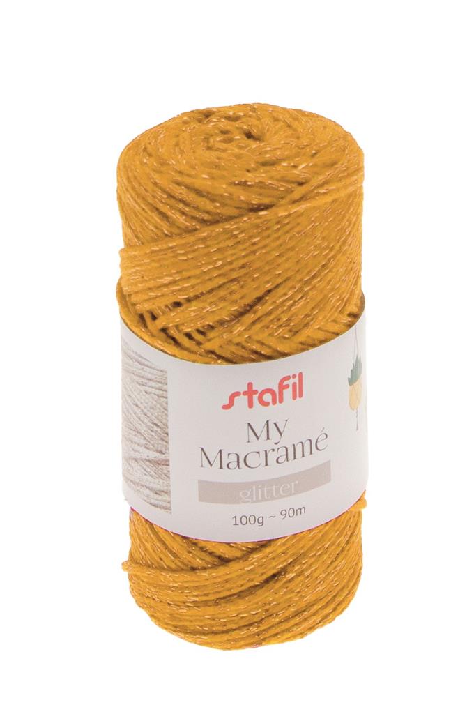 Filato My macramè glitter 100g - ambra