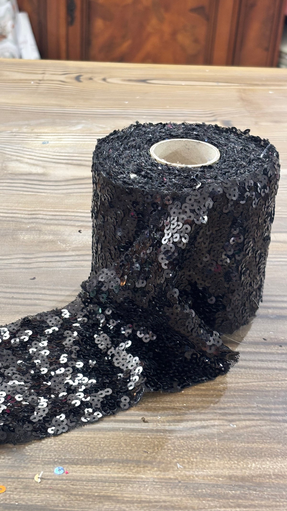 Nastro di paillettes Brillabanda Nero