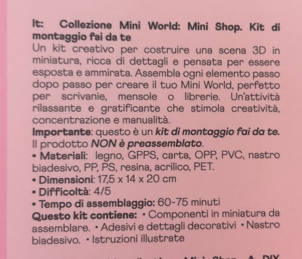 Mini shop Pop shop I-total