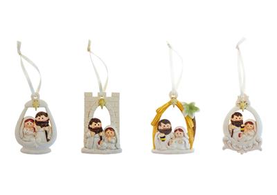 Sacra famiglia da appendere in ceramica