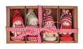 set 4 bamboline da appendere
