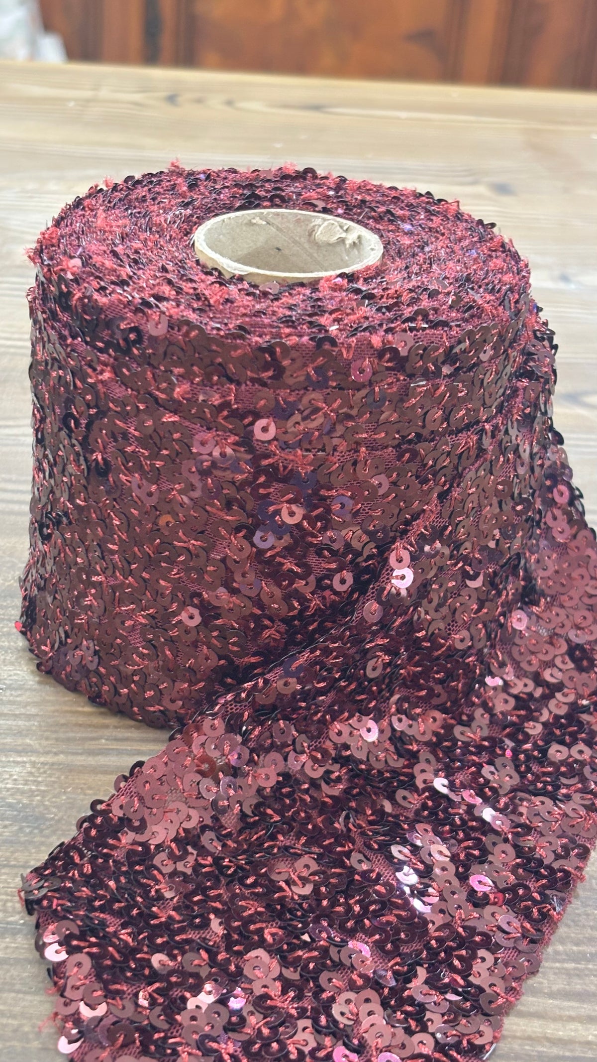 Nastro di paillettes Brillabanda Bordeaux