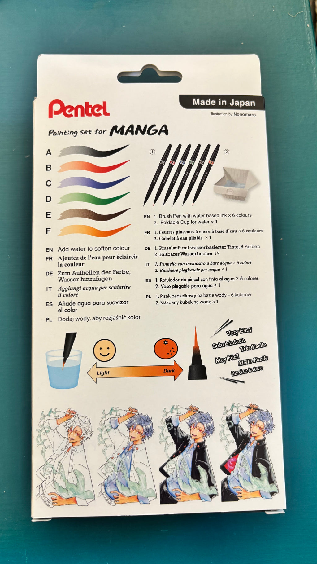 Painting set for manga