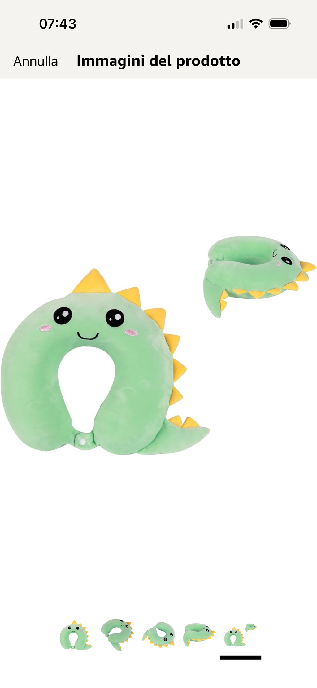 Cuscino da viaggio Hello Dino