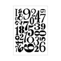 Stencil A4 crazy numbers
