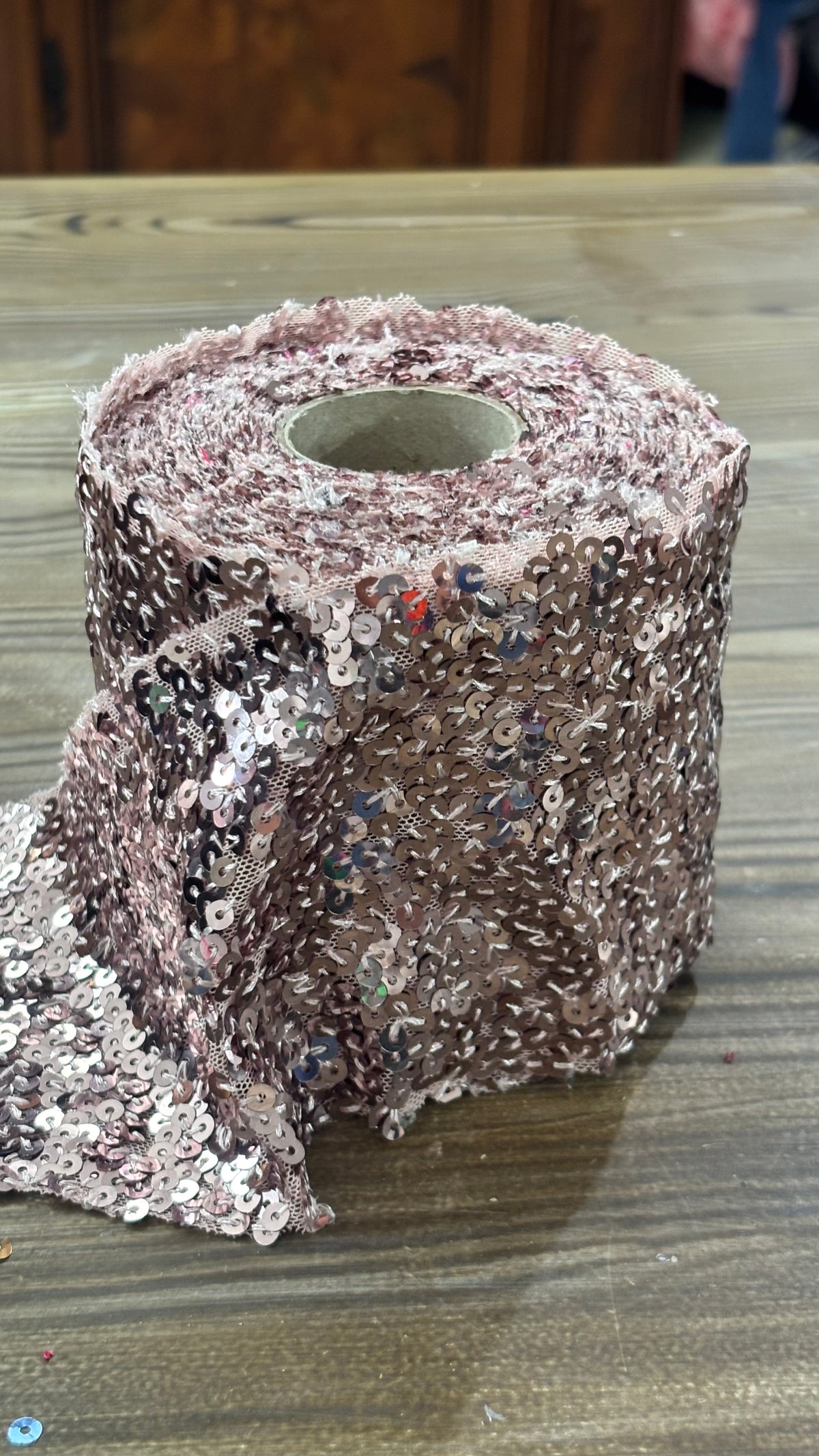 Nastro di paillettes Brillabanda Rosa antico