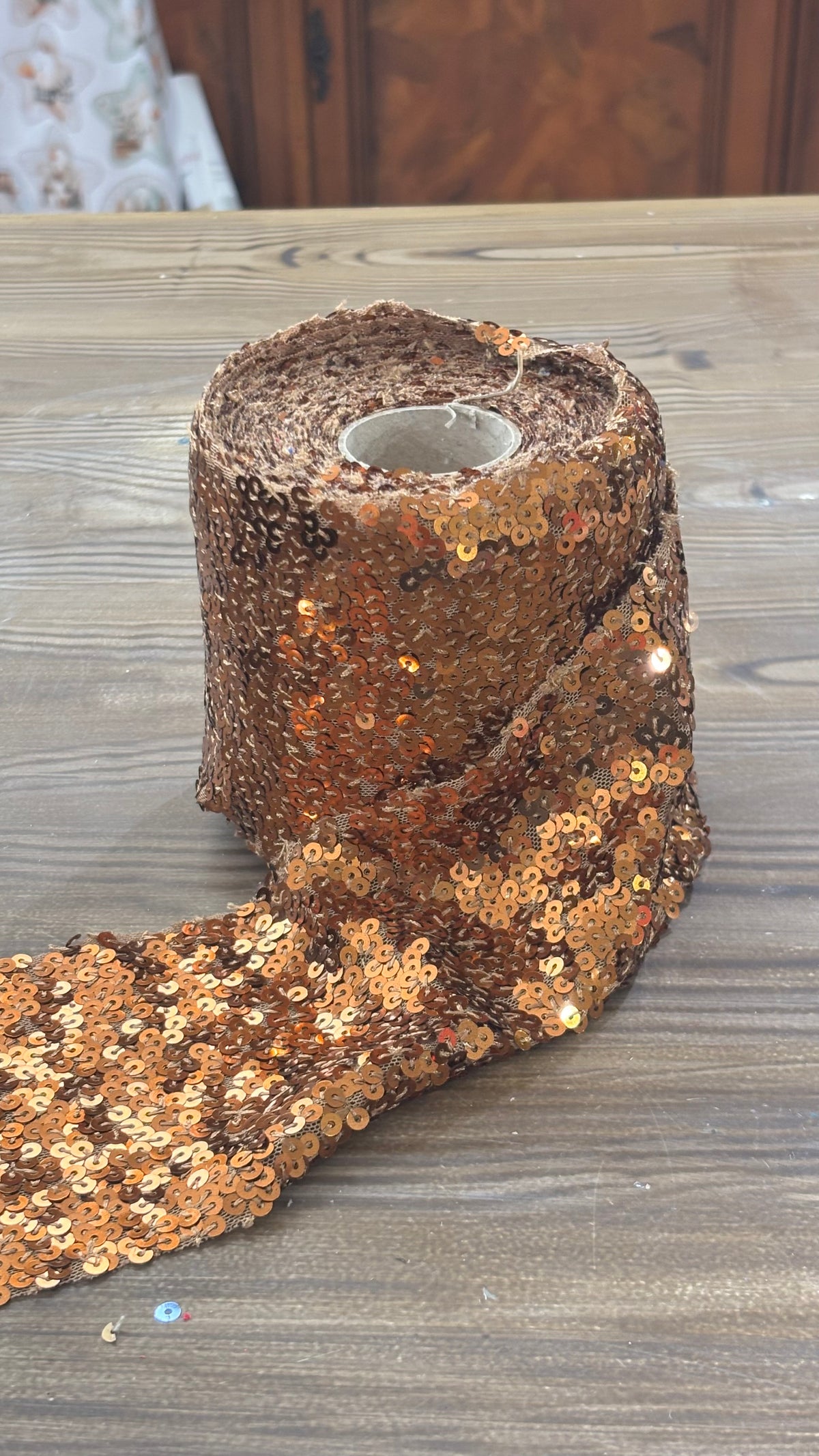 Nastro di paillettes Brillabanda Rame