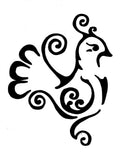 Stencil pavoncella sarda Alizarinart