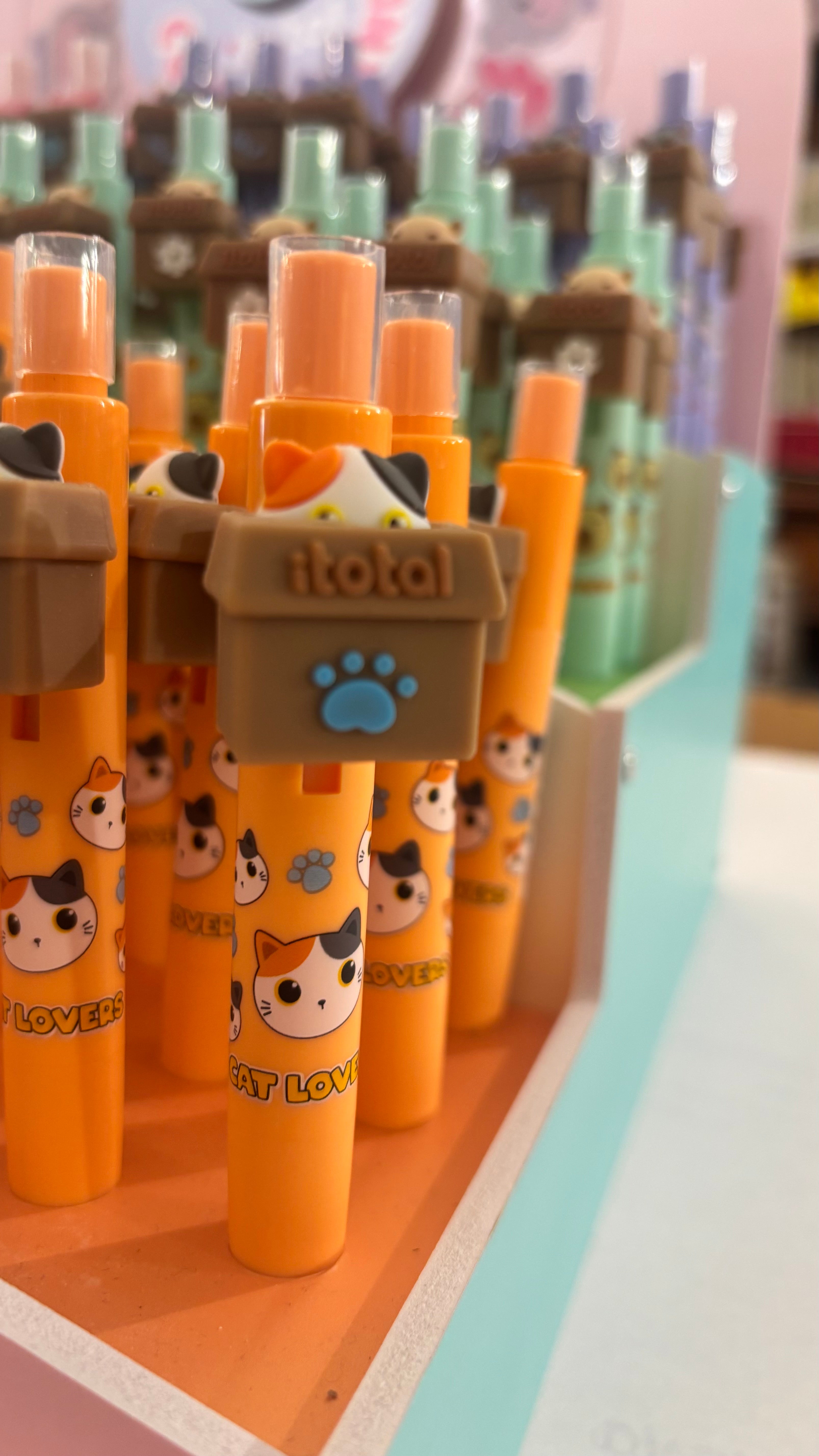Penna cancellabile pop-up ORANGE cat