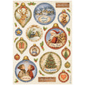 Carta riso A4 Silent Night Palline di Natale