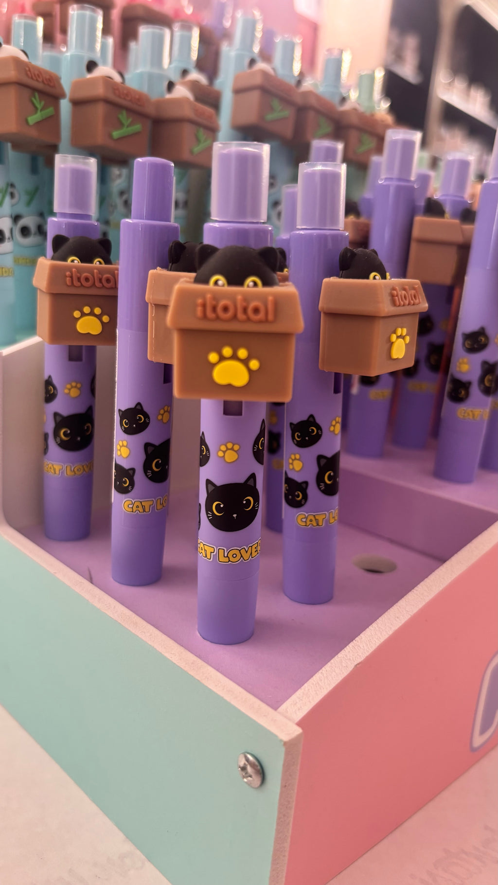 Penna cancellabile pop-up Black cat I-total