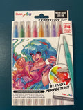 Set of 8 Brush sign pen twin for Manga