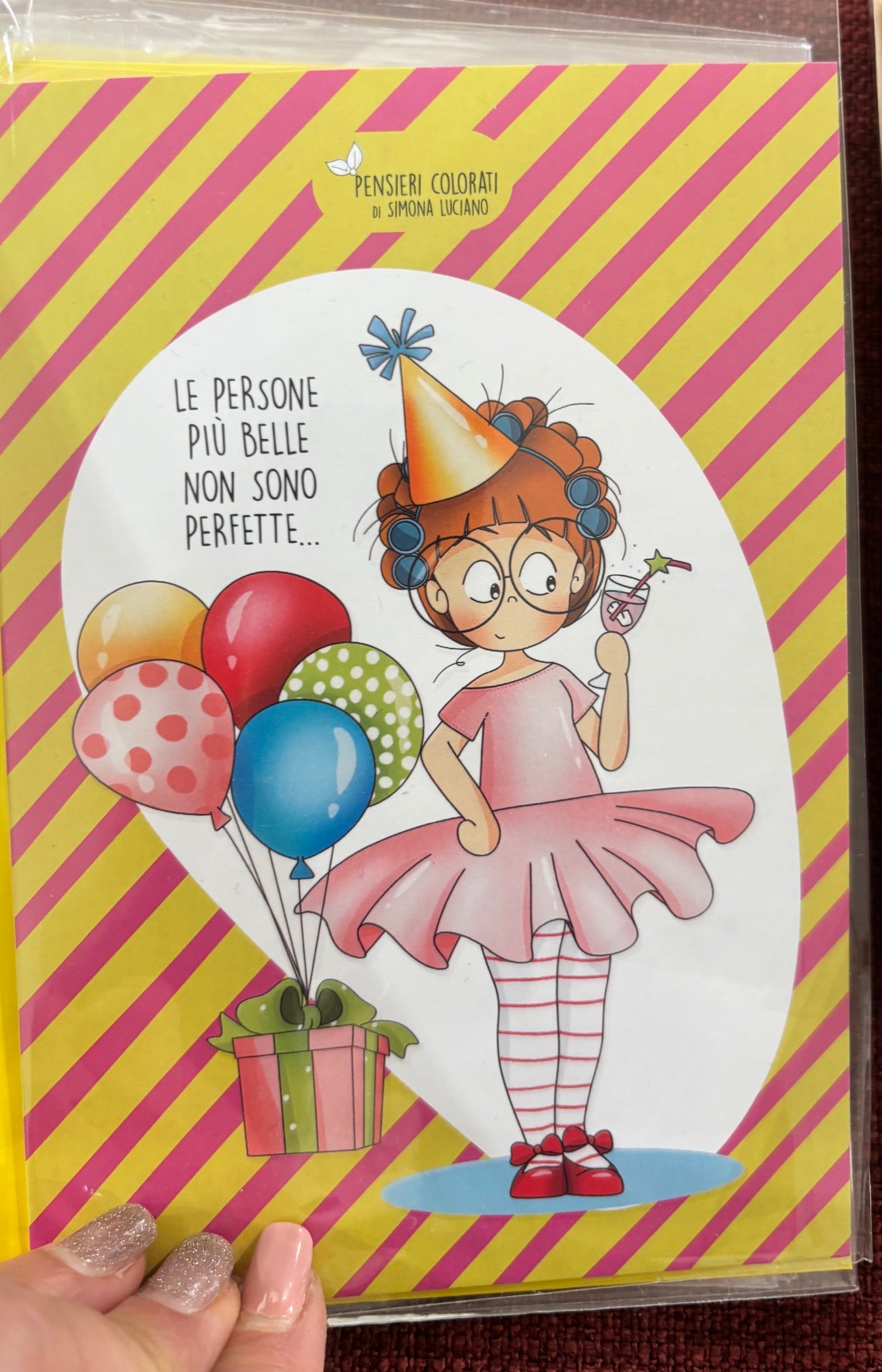 Biglietto auguri "le persone più belle non sono perfette.."
