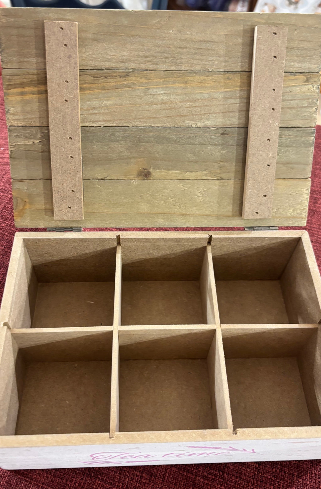 Scatola legno decorazioni lavanda VIOLA