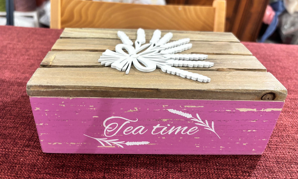 Scatola legno decorazioni lavanda VIOLA
