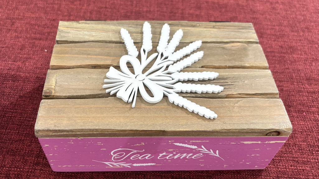 Scatola legno decorazioni lavanda VIOLA