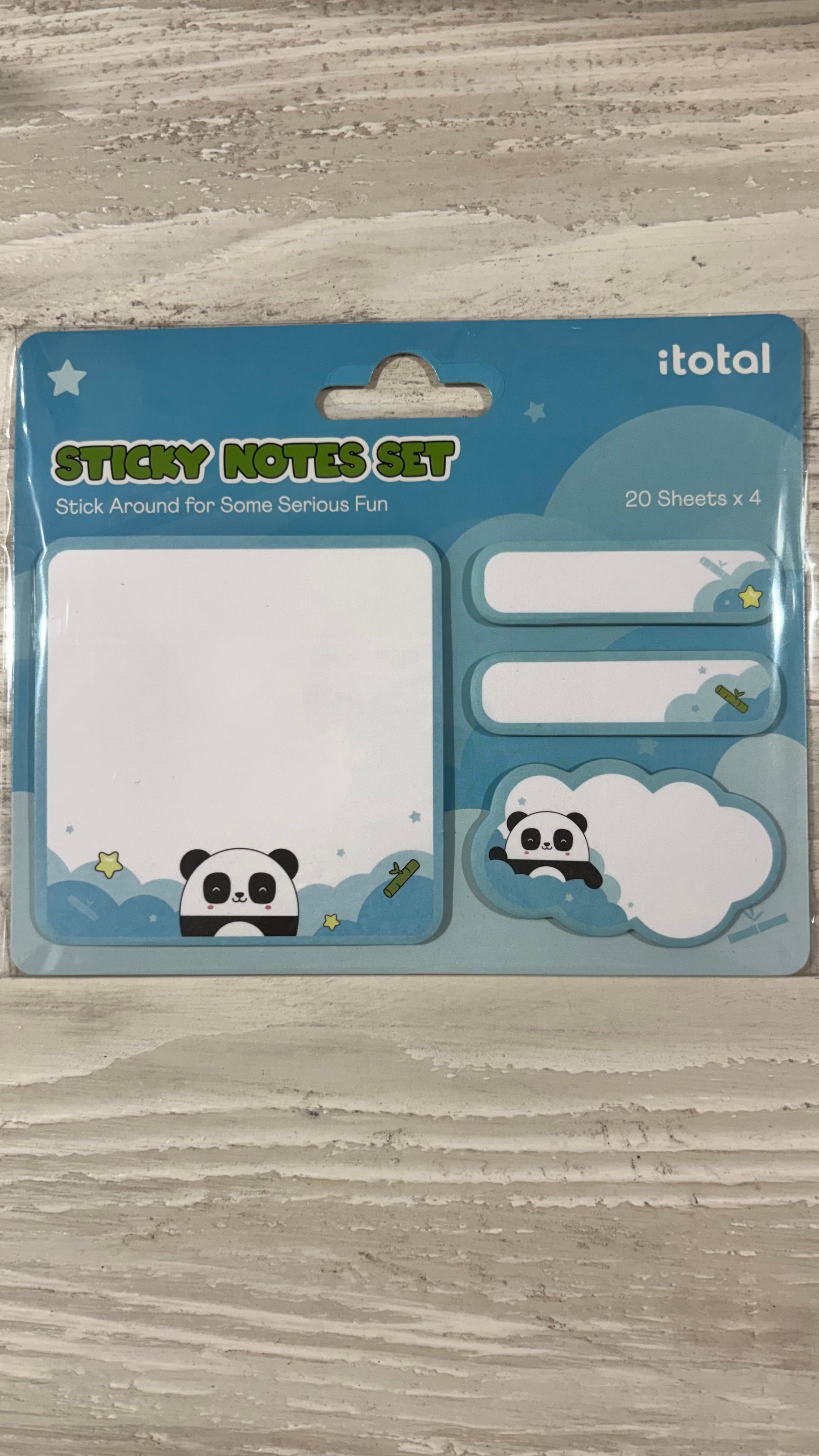 itotal Sticky Notes Celeste-Panda