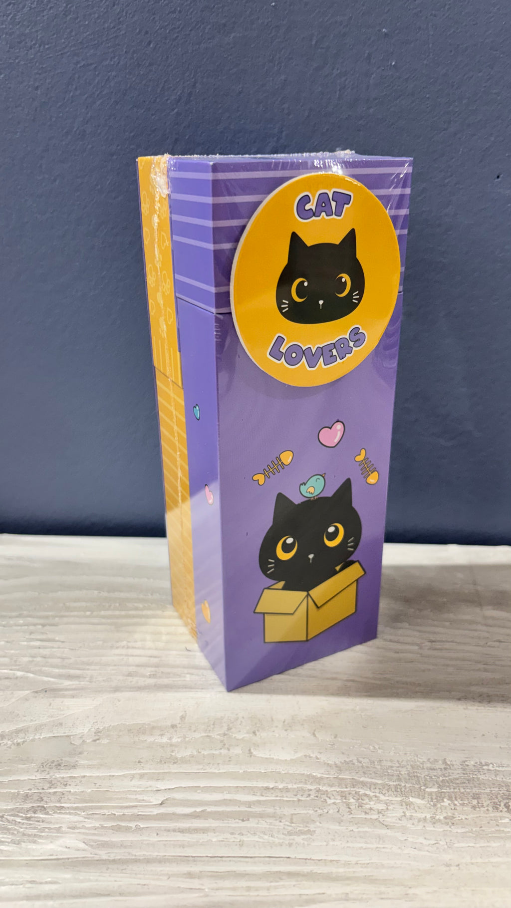 itotal Astuccio Portapenne Pieghevole Cat Lovers-Viola/Giallo
