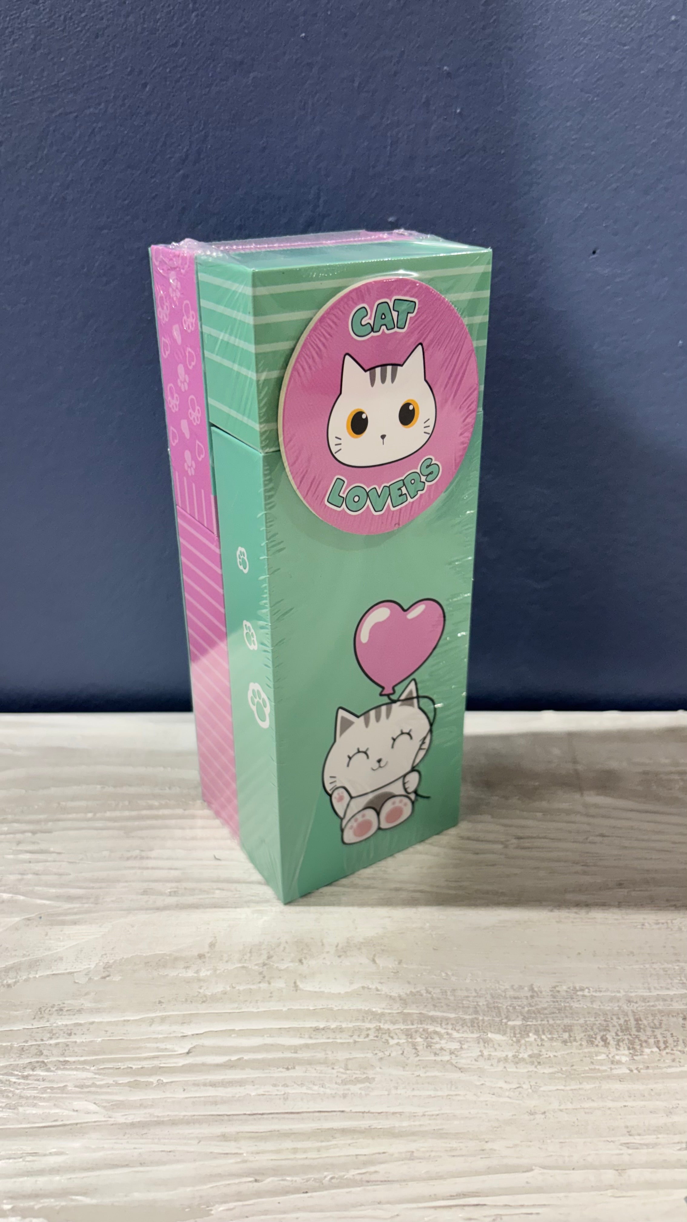 itotal Astuccio Portapenne Pieghevole Cat Lovers-Verde/Rosa
