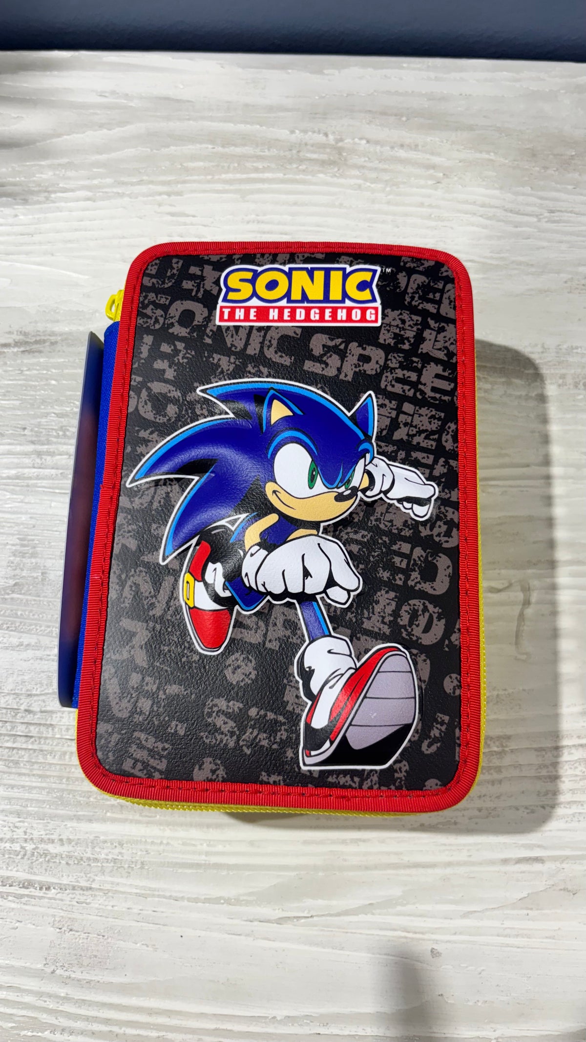 Astuccio 3 zip Sonic The Hedgehog Hedgehog Speed