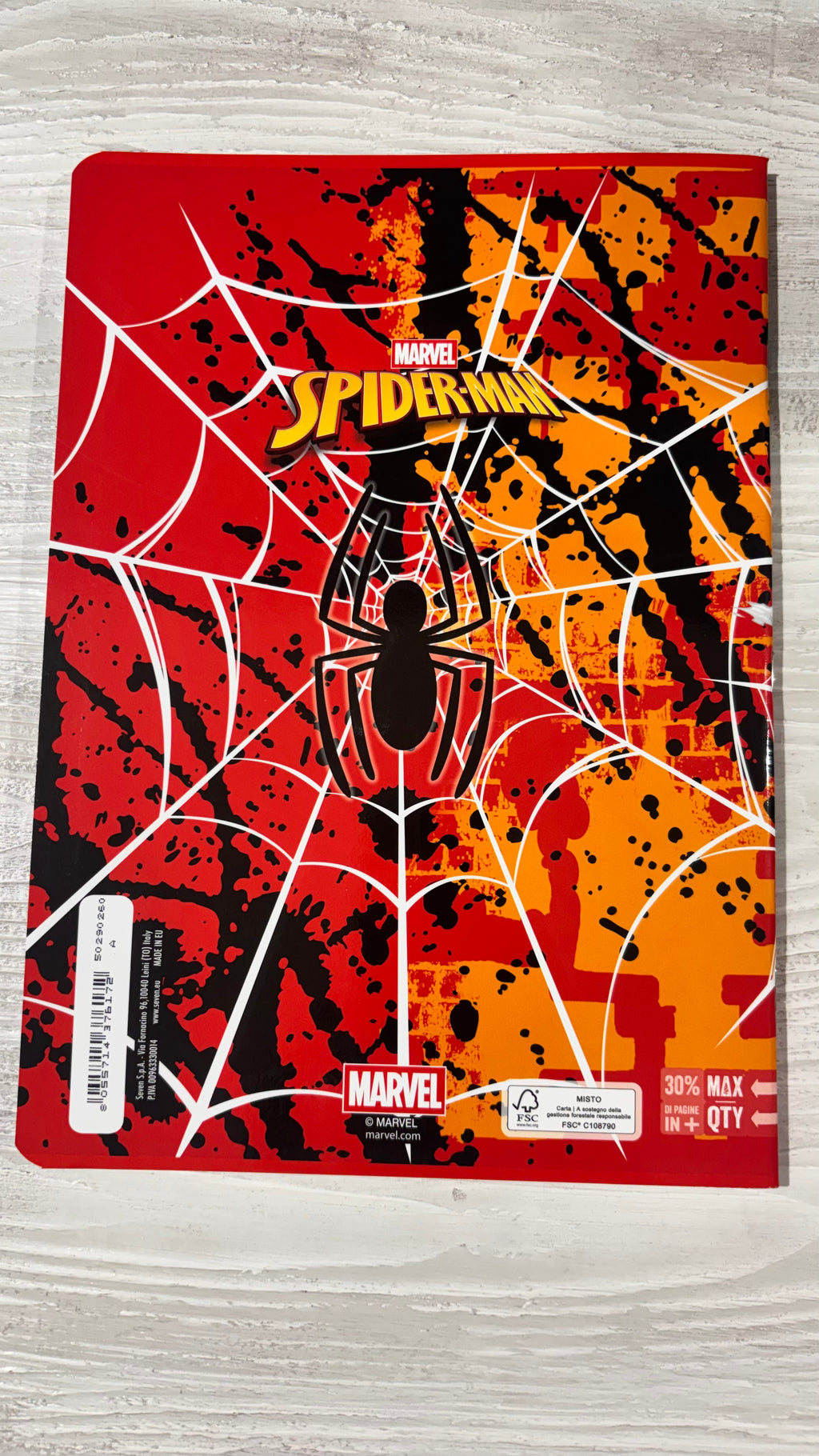 Quadernone a Righe 1/2^elementare Seven Spiderman