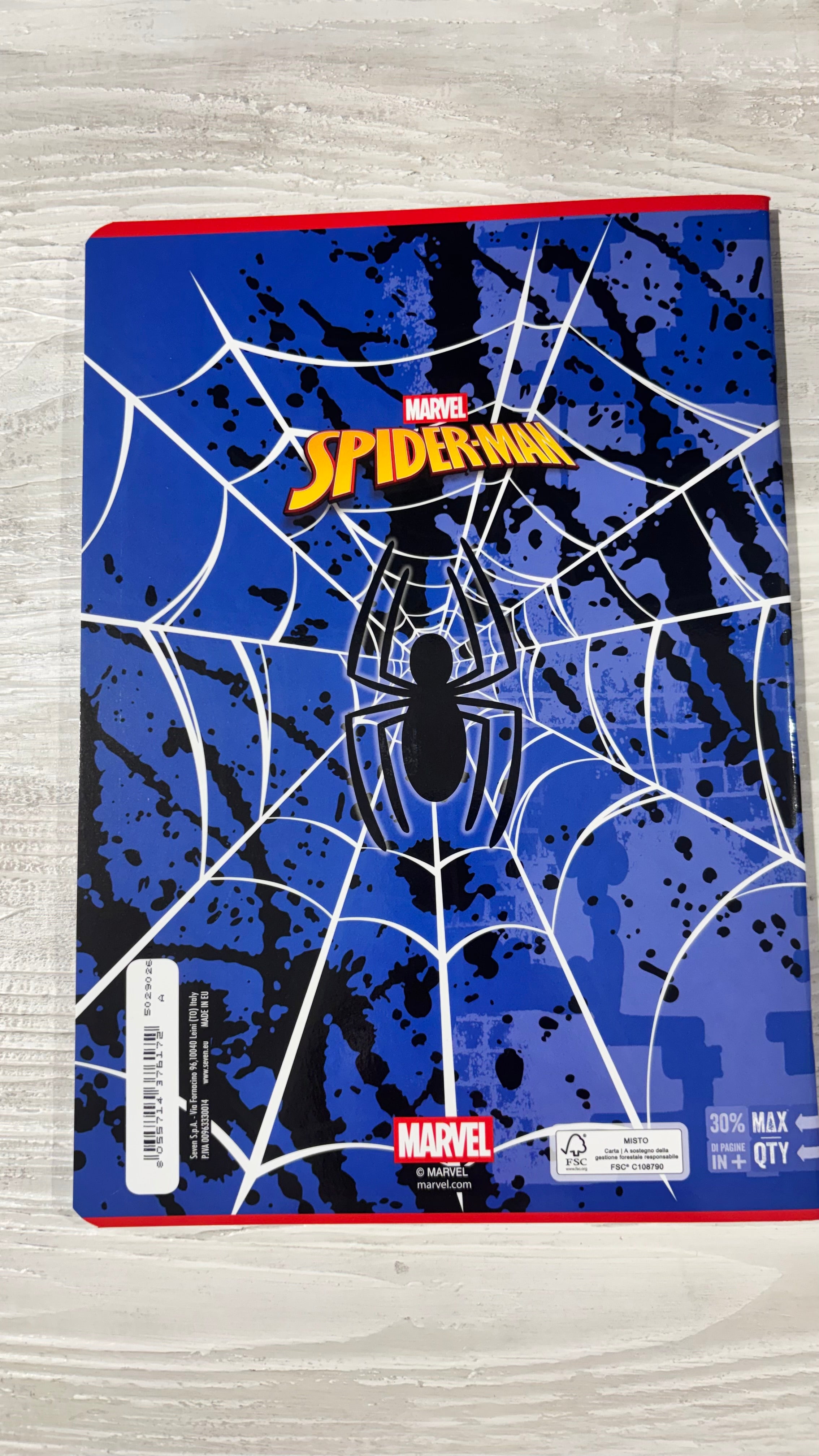 Quadernone a Quadrettoni 10mm Seven Spiderman