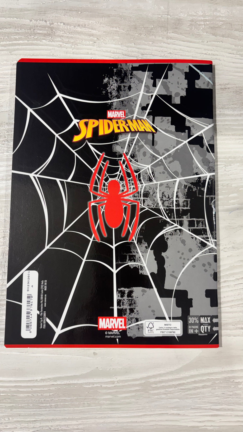 Quadernone a Righe 1/2^elementare Seven Spiderman
