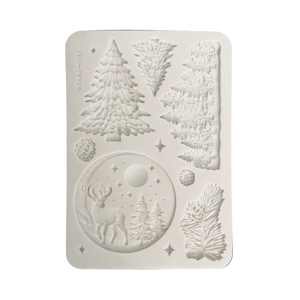 Stampo in silicone A5 Christmas paesaggio innevato