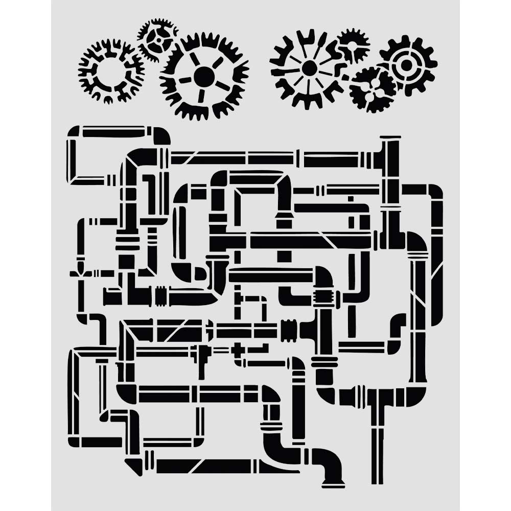 Stencil spesso 20x25 Garden of time Tubi