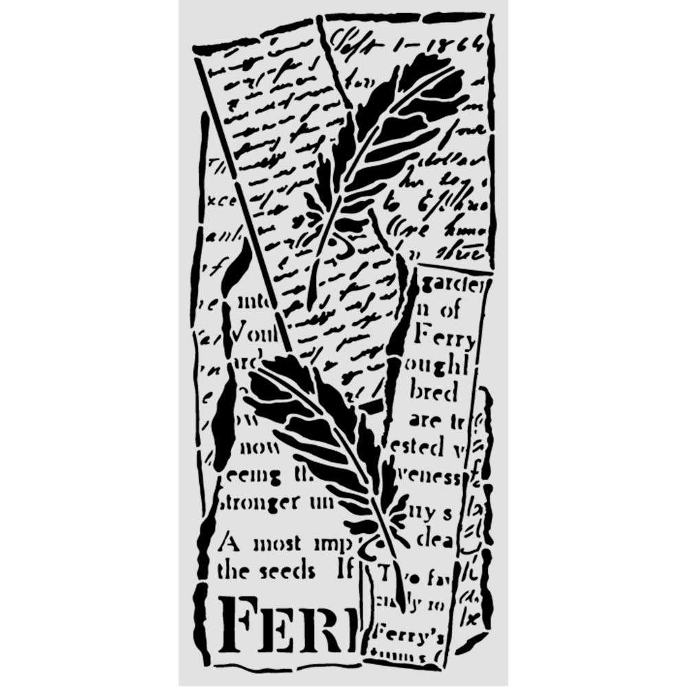 Stencil 12x25 Lettere e piume All around