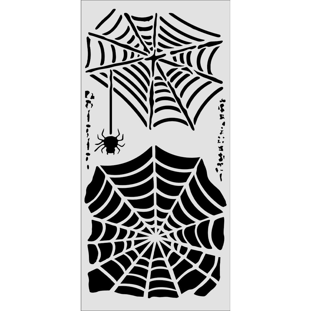 stencil 12x25 Halloween ragnatele