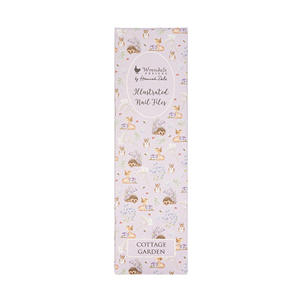 Set di lime per unghie illustrate 'COTTAGE GARDEN' - riccio e scricciolo
