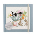 Password book - 'Sleeping on the job' Border Collie and Rabbit