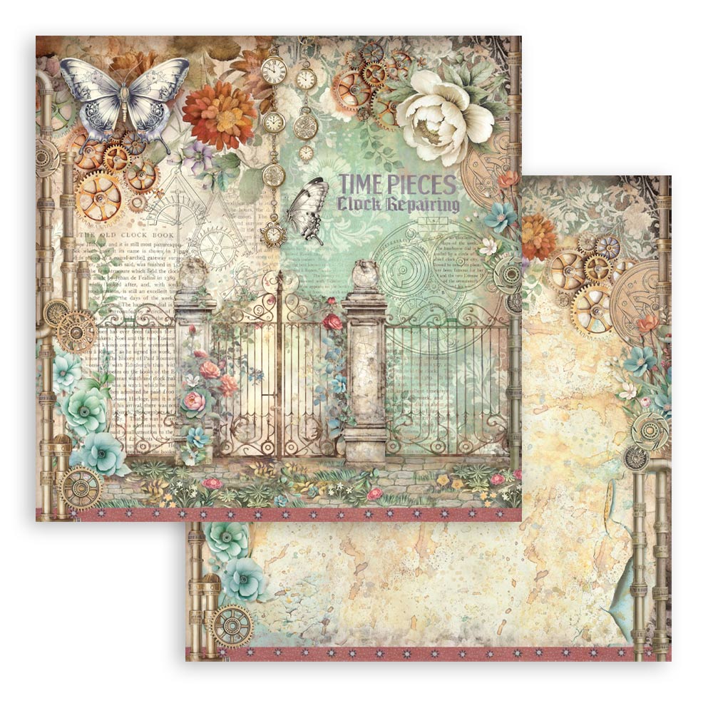 Paper pad 10 fogli bifacciali Gardens of time 12"
