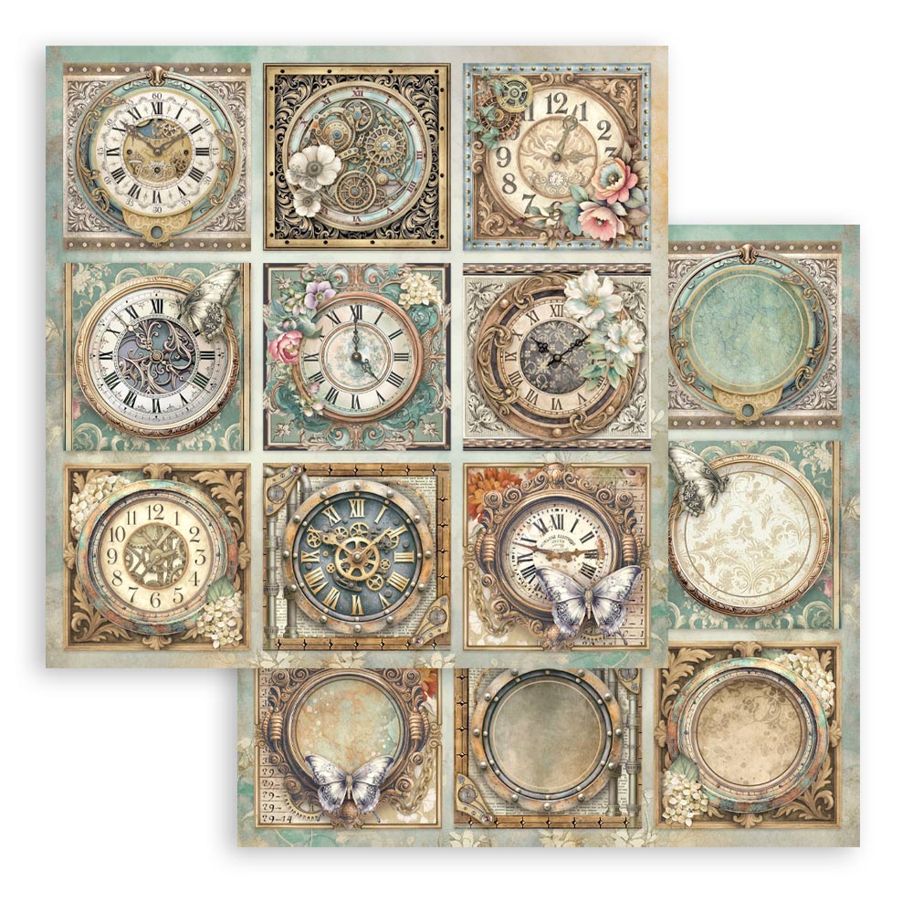 Paper pad 10 fogli bifacciali Gardens of time 12"