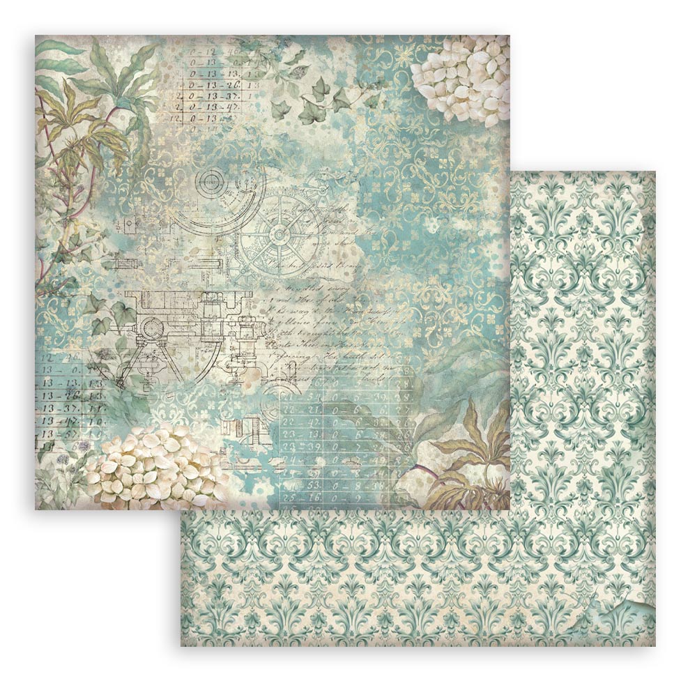 Paper pad 10 fogli bifacciali Gardens of time 12" Background