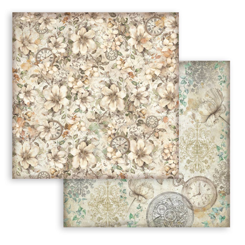 Paper pad 10 fogli bifacciali Gardens of time 12" Background