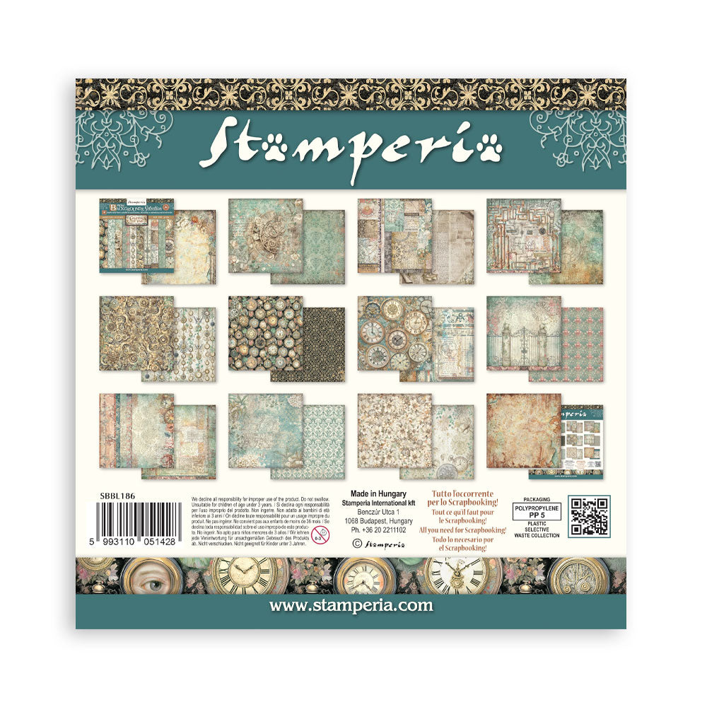Paper pad 10 fogli bifacciali Gardens of time 12" Background