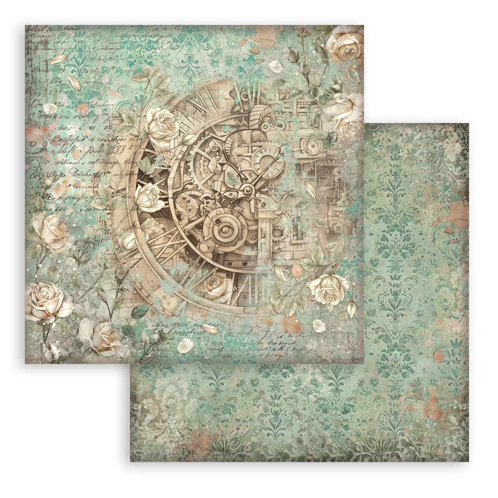 Paper pad 10 fogli bifacciali Gardens of time 12" Background