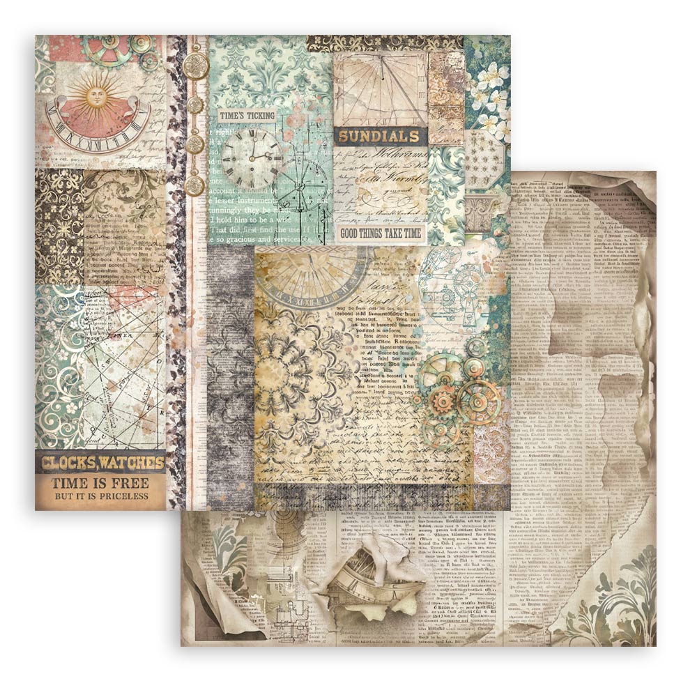 Paper pad 10 fogli bifacciali Gardens of time 12" Background