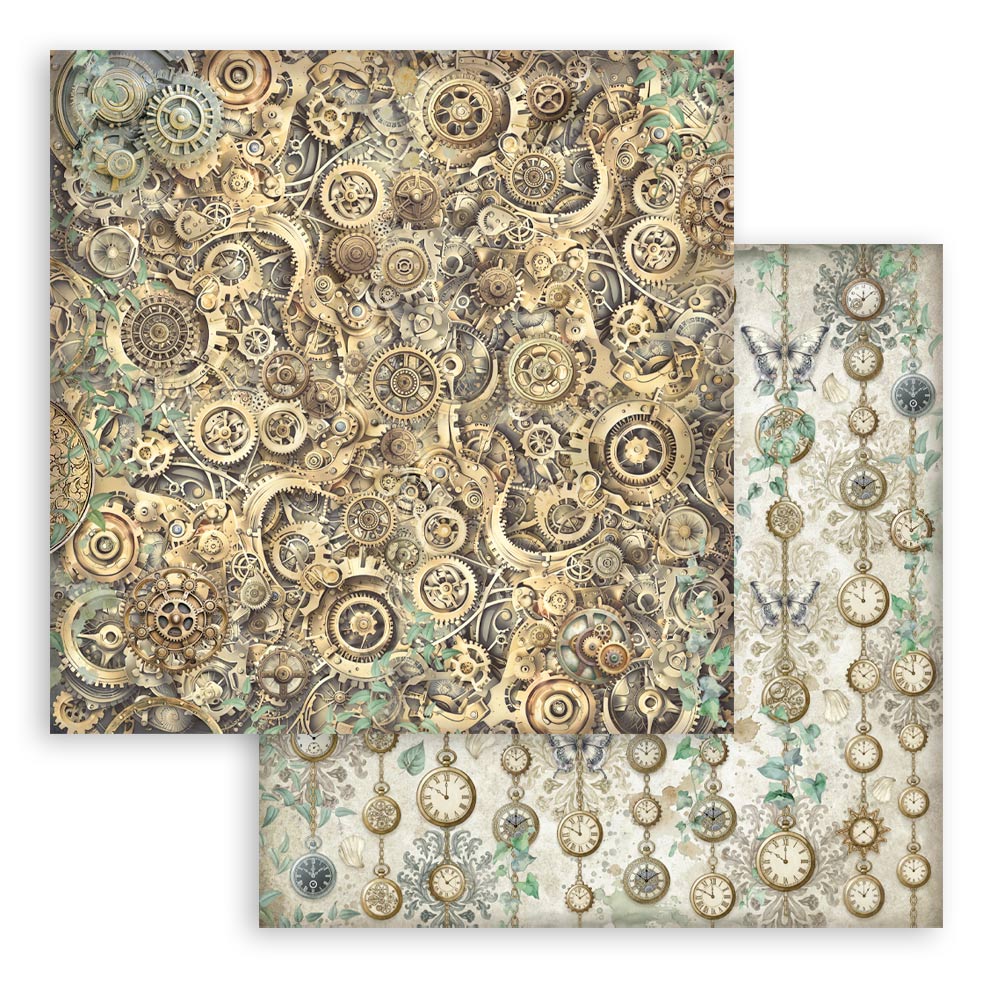 Paper pad 10 fogli bifacciali Gardens of time 12" Background