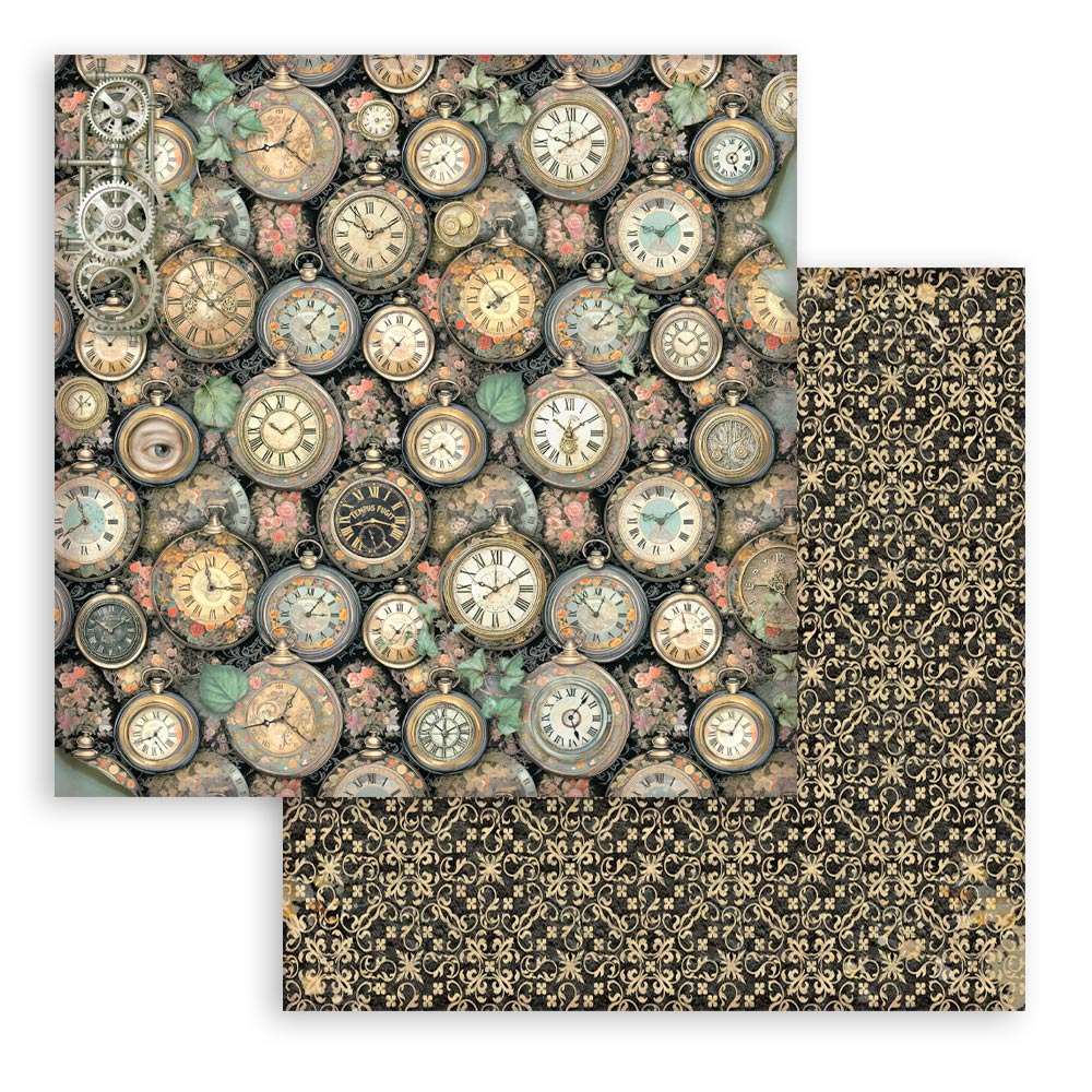 Paper pad 10 fogli bifacciali Gardens of time 12" Background