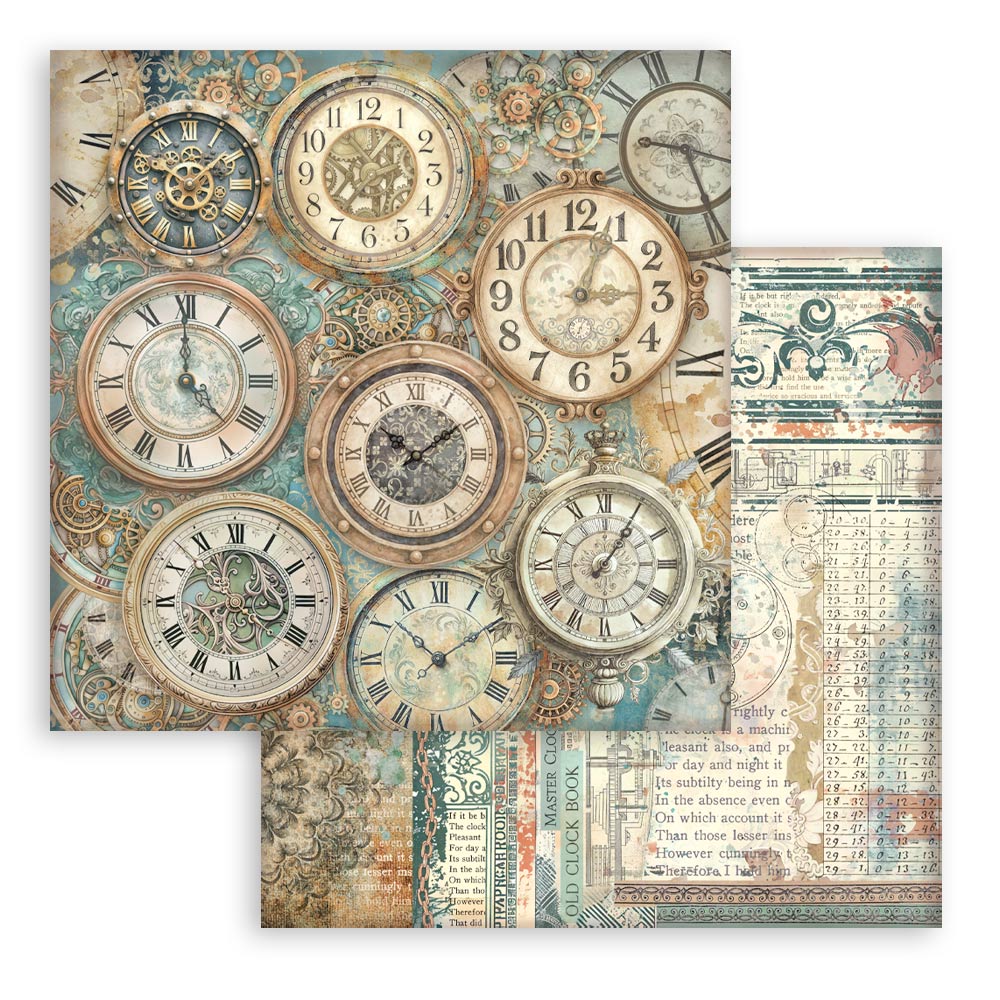 Paper pad 10 fogli bifacciali Gardens of time 12" Background